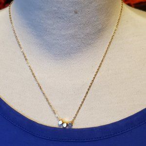 16" Gold Tone Metal Bead Necklace Casual Women Fashion Simple Design Simple